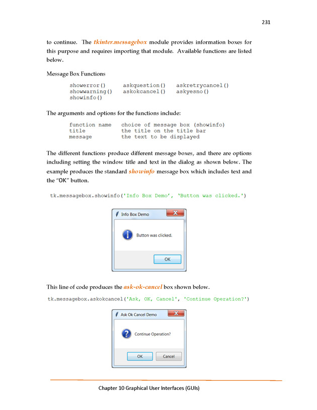 Introduction to Python Programming: Starting Out with IDLE - Graphical User Interfaces (GUIs) 13